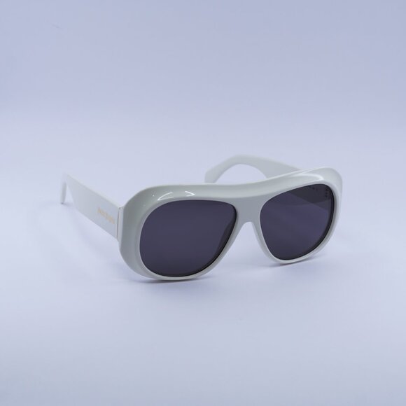 Palm Angels PERI103 ELFIN 0107 Sunglasses White Aviator Frame, Grey Lenses - Picture 4 of 9